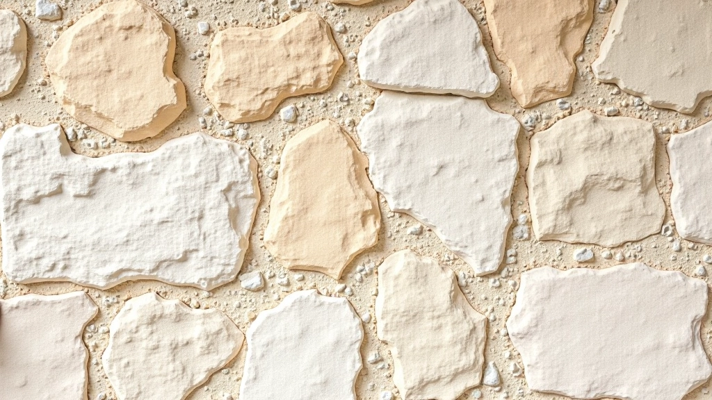 Dettaglio ravvicinato di muro in pietra calcarea con patina storica e variazioni di colore naturali